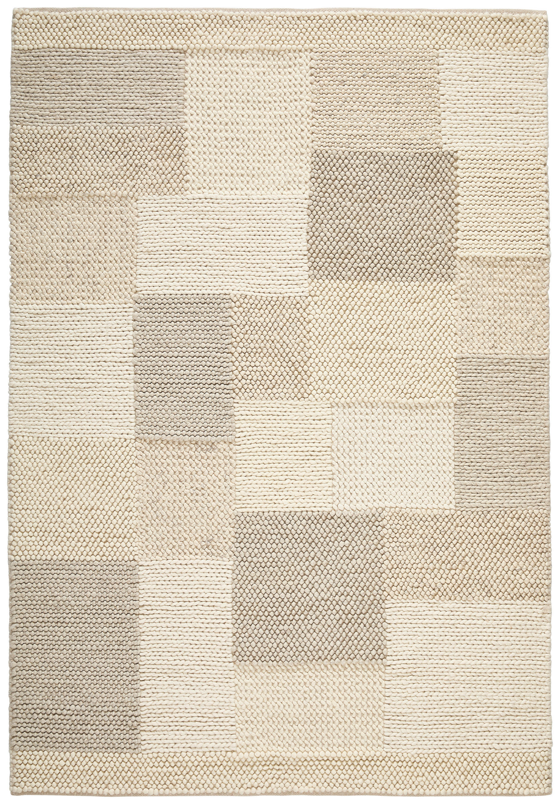 HANDWEBTEPPICH 80/150 cm Nordic Weiß  - Weiß, Natur, Textil (80/150cm) - Linea Natura
