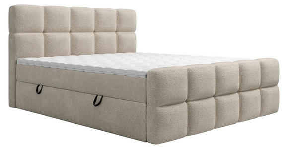 BOXBETT 180/200 cm in Taupe - Taupe, Design, Kunststoff/Textil (180/200cm) - Xora