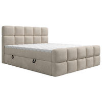 BOXBETT 160/200 cm  in Taupe  - Taupe/Schwarz, Design, Holzwerkstoff/Kunststoff (160/200cm) - Xora