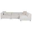 ECKSOFA  in Chenille Creme  317/239 cm  - Creme/Schwarz, MODERN, Kunststoff/Textil (317/239cm) - Carryhome