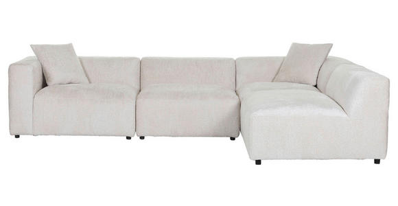 ECKSOFA  in Chenille Creme  317/239 cm  - Creme/Schwarz, MODERN, Kunststoff/Textil (317/239cm) - Carryhome
