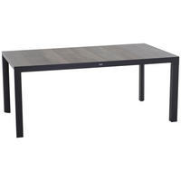 GARTENTISCH 180/100/74 cm Metall rechteckig  - Anthrazit/Graubraun, Basics, Keramik/Metall (180/100/74cm) - Siena Garden