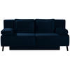 SCHLAFSOFA in Dunkelblau  - Schwarz/Dunkelblau, Konventionell, Textil/Metall (197/91/88cm) - Novel