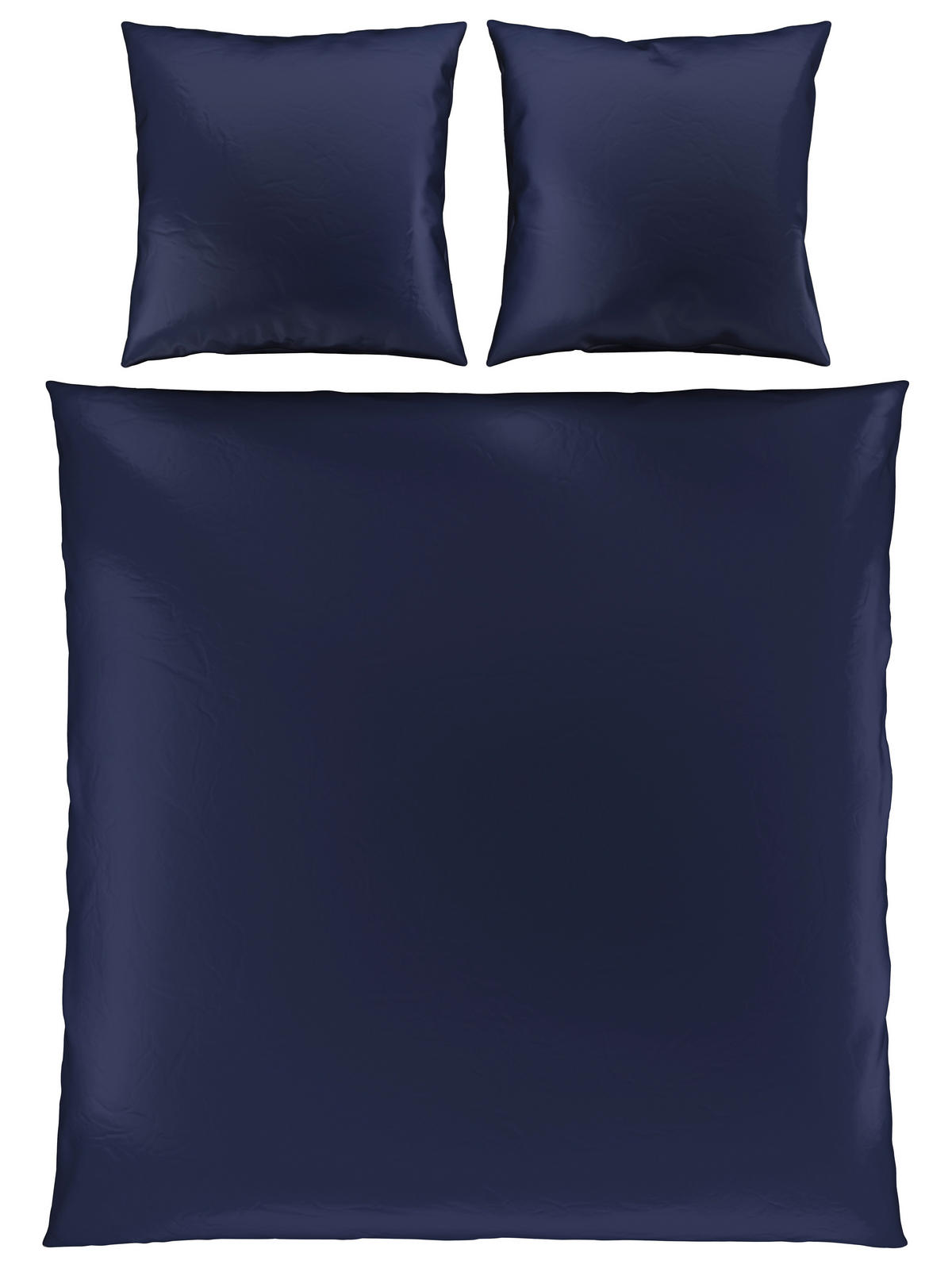 BETTWÄSCHE NIGIRI Satin 200/200 cm  - Dunkelblau, Basics, Textil (200/200cm) - Bio:Vio