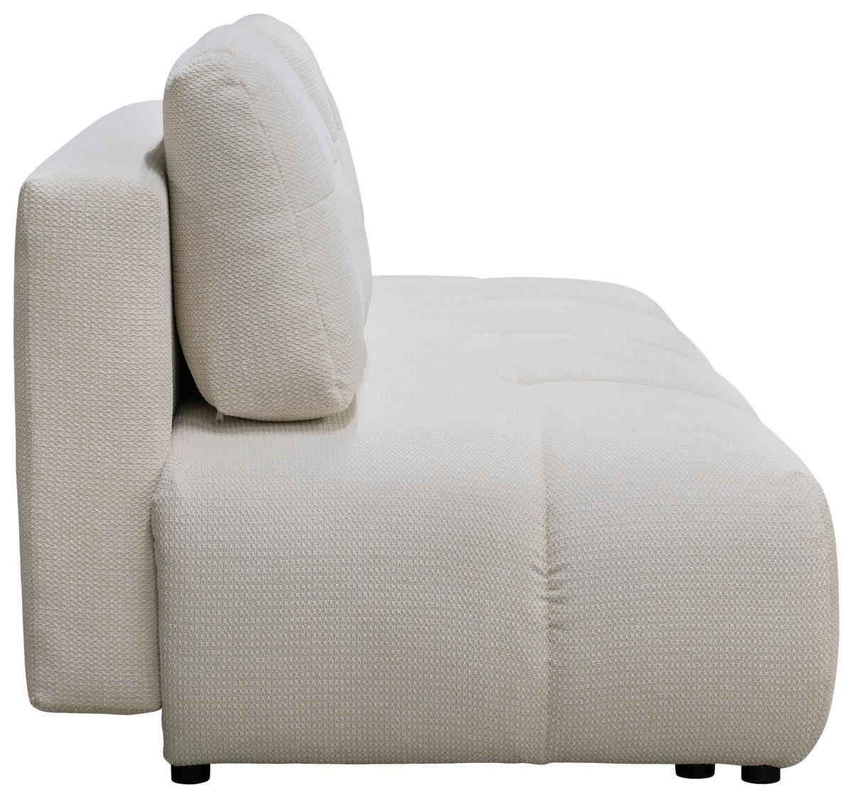 SCHLAFSOFA Struktur Creme  - Creme/Schwarz, Design, Textil (208/92/104cm) - MID.YOU