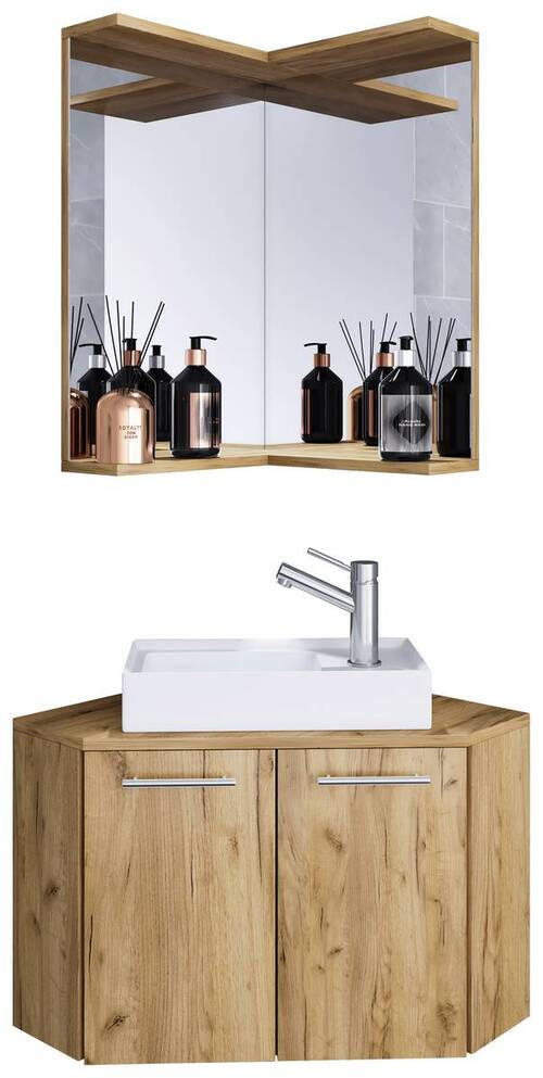 BADEZIMMER  in 50/42/50 cm  - Honigeiche/Weiss, Modern, Keramik/Holzwerkstoff (50/42/50cm) - MID.YOU