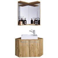 BADEZIMMER  in 50/42/50 cm  - Honigeiche/Weiss, Modern, Keramik/Holzwerkstoff (50/42/50cm) - MID.YOU
