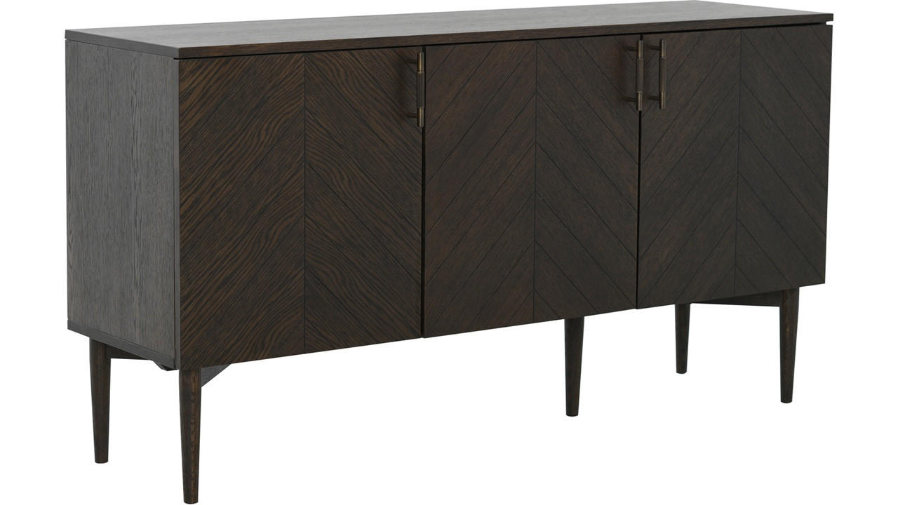 SIDEBOARD 150/80/42 cm  - mörkbrun, Design, metall/trämaterial (150/80/42cm) - Best Price