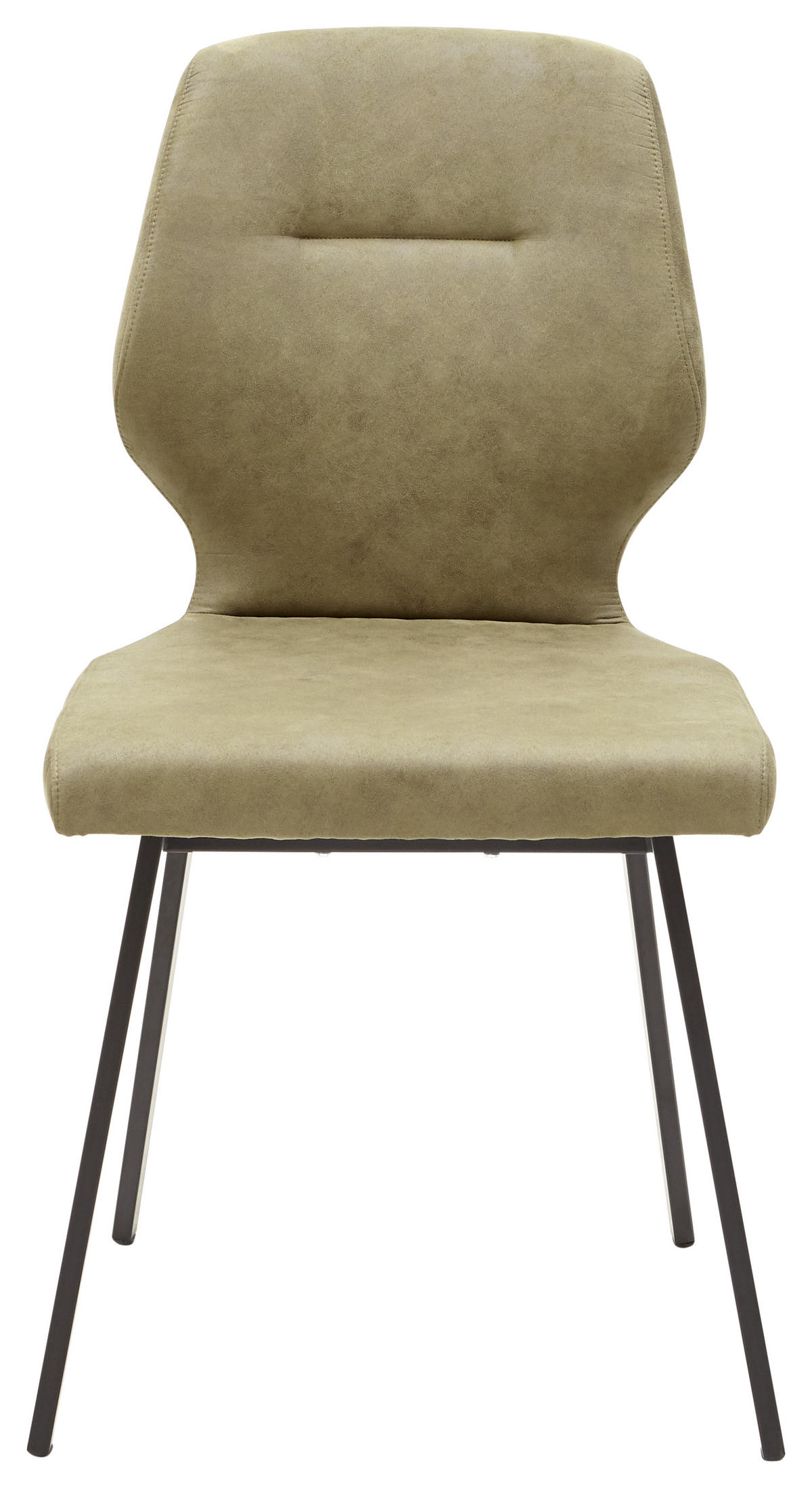 STUHL Mikrofaser Schwarz, Olivgrün  - Schwarz/Olivgrün, Design, Textil/Metall (46/91/57cm) - Dieter Knoll