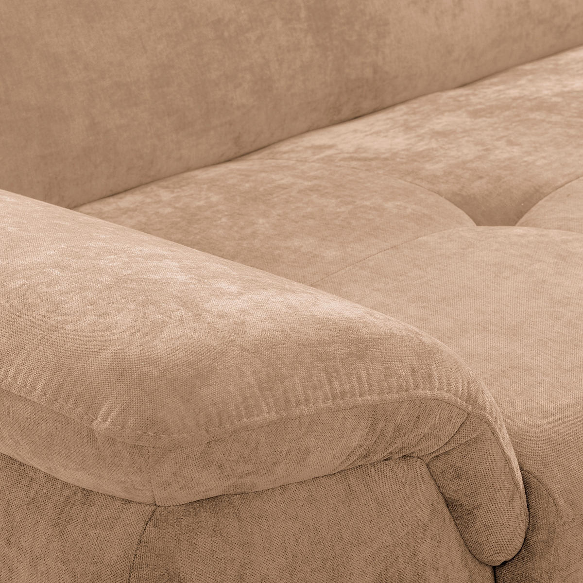 ECKSOFA  Webstoff Rotbraun  - Rotbraun/Schwarz, Design, Textil/Metall (268/195cm) - Livetastic