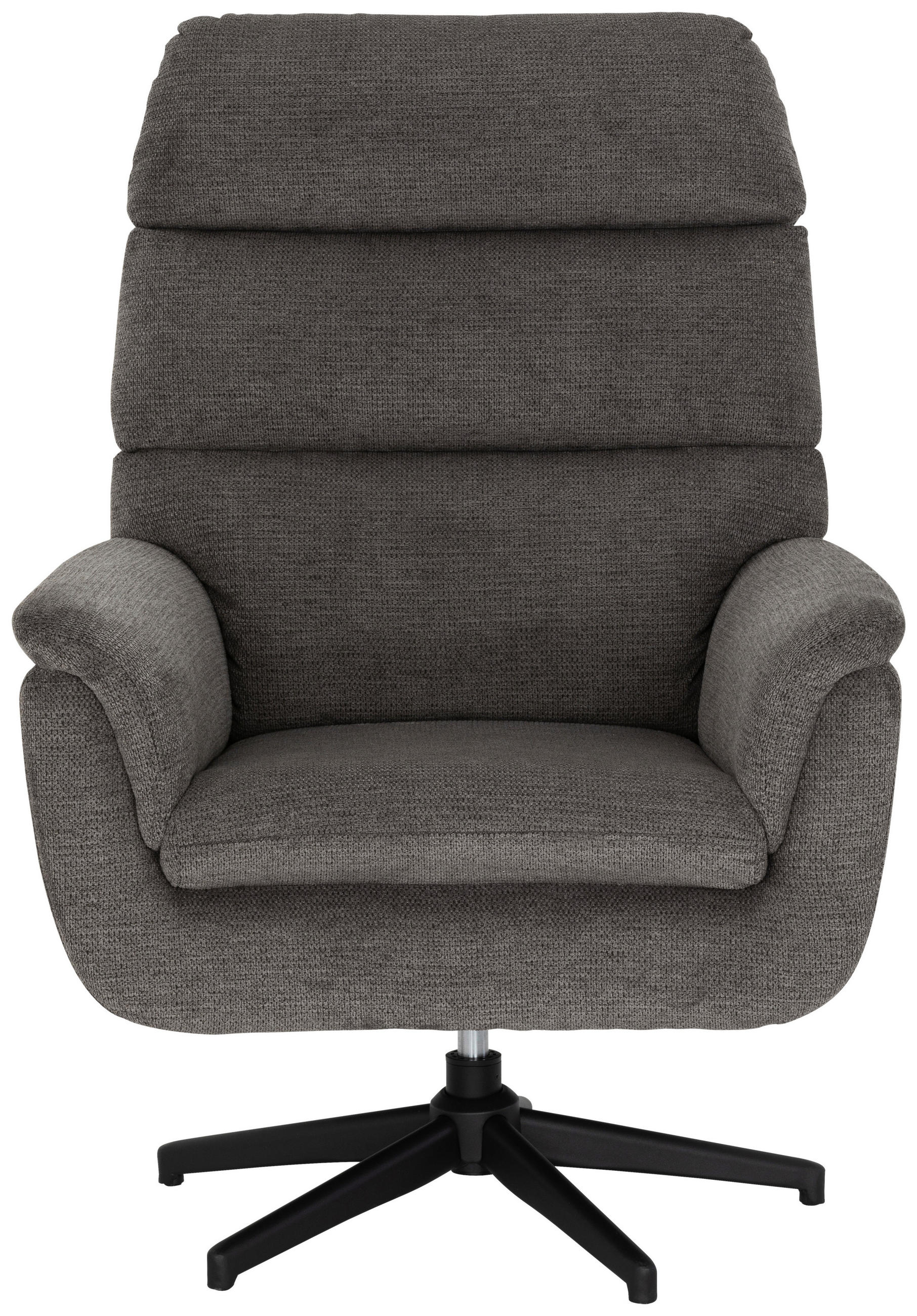 SESSEL in Webstoff Braun  - Schwarz/Braun, KONVENTIONELL, Textil/Metall (76/103/89cm) - Livetastic
