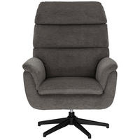 SESSEL in Webstoff Braun  - Schwarz/Braun, KONVENTIONELL, Textil/Metall (76/103/89cm) - Livetastic
