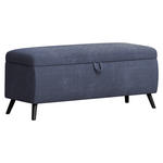 BETTBANK 145/45/50 cm   - Blau/Schwarz, Trend, Holz/Textil (145/45/50cm) - Esposa