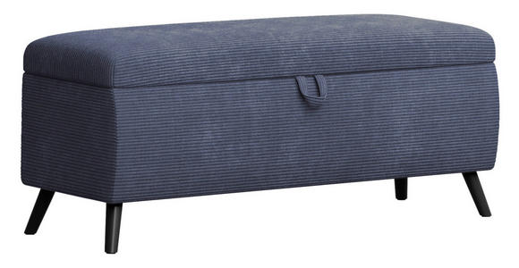 BETTBANK 145/45/50 cm   - Blau/Schwarz, Trend, Holz/Holzwerkstoff (145/45/50cm) - Esposa