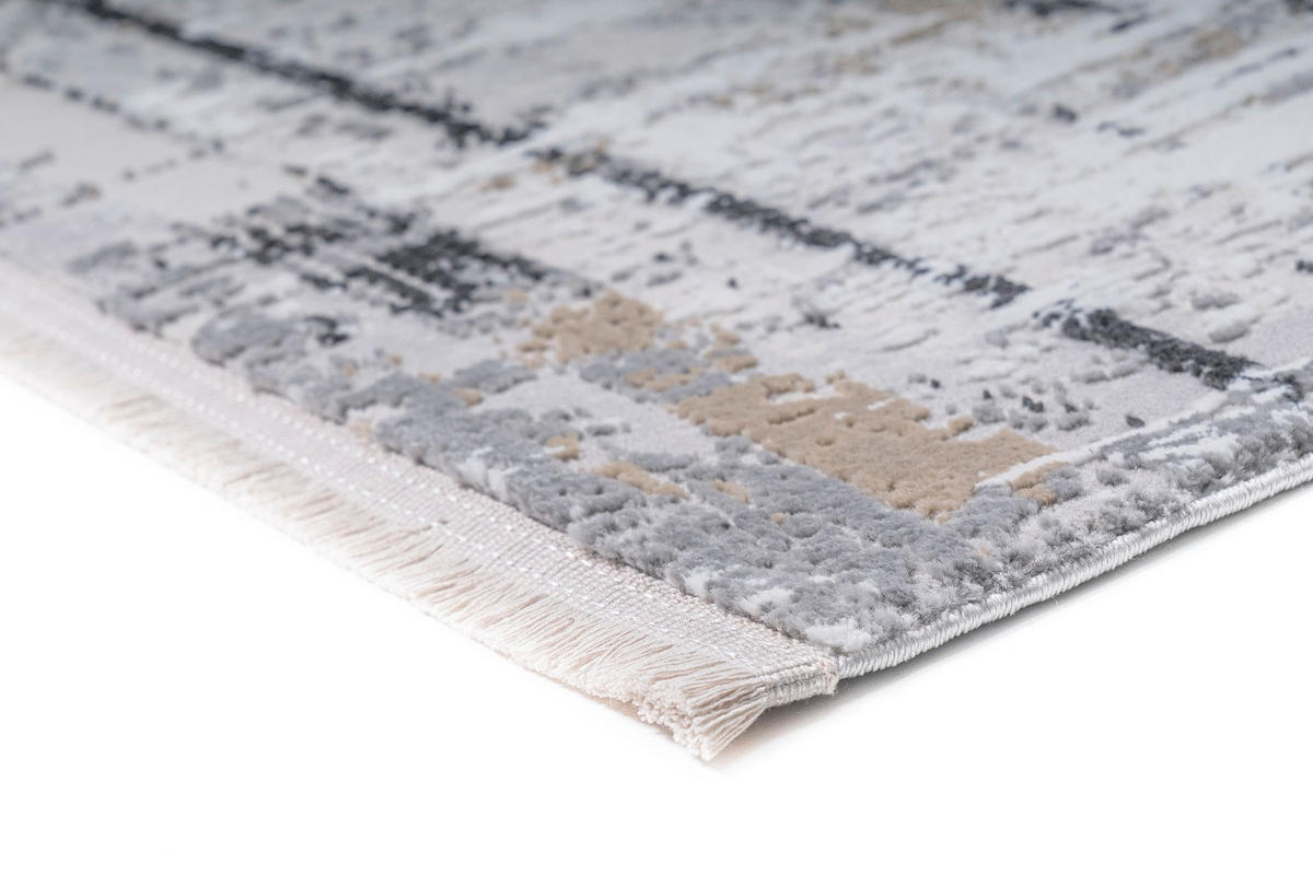VÄVD MATTA 80/150 cm Perugia  - vit/mörkgrå, Design, textil (80/150cm) - Novel