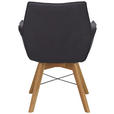ARMLEHNSTUHL in Holz, Textil Schwarz, Eichefarben  - Eichefarben/Schwarz, Design, Holz/Textil (61/87/63cm) - Waldwelt