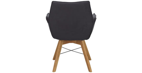 ARMLEHNSTUHL in Holz, Textil Schwarz, Eichefarben - Eichefarben/Schwarz, Design, Holz/Textil (61/87/63cm) - Waldwelt
