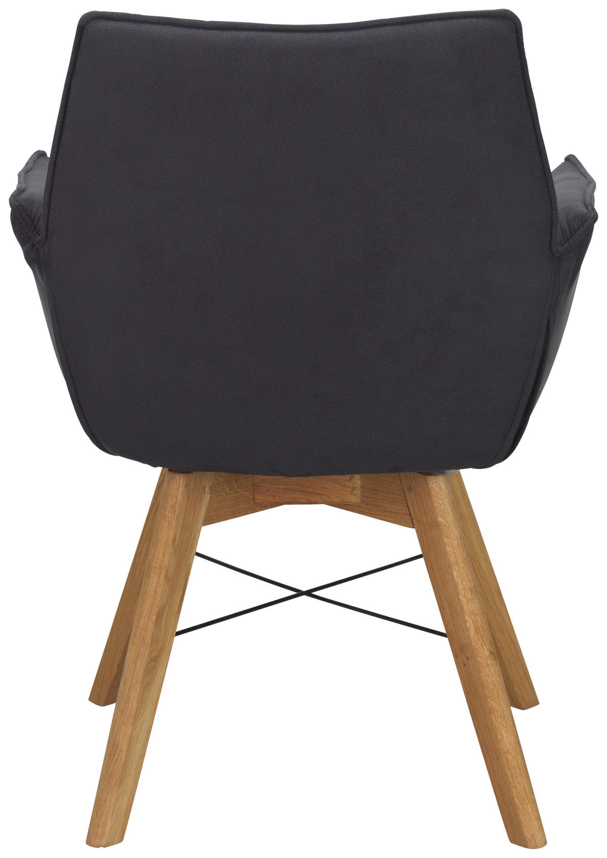 ARMLEHNSTUHL  in Flachgewebe  - Eichefarben/Schwarz, Design, Holz/Textil (61/87/63cm) - Waldwelt