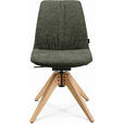 STUHL - Dunkelgrün/Eichefarben, Design, Holz/Textil (46/82,5-85,25/55cm) - Johann Jakob