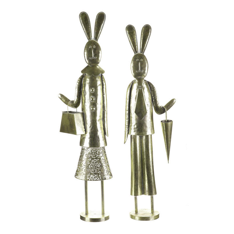 DEKORAČNÉ ZVIERATKO - zlatá, Basics, kov (27/101/16cm)