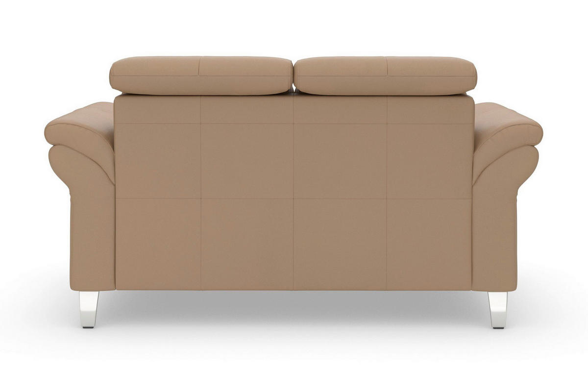 2-SITZER-SOFA 156/84/93 cm ARNGAST E in Echtleder Cappuccino   - Chromfarben/Cappuccino, Basics, Leder/Metall (156/84/93cm) - Sit & More