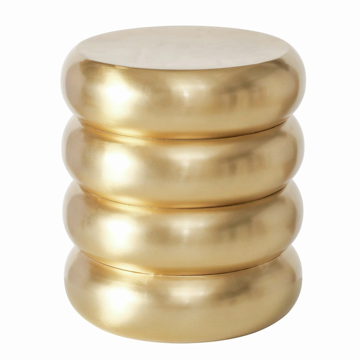 KISASZTAL fém 34/34/37,5 cm  - aranyszínű, Basics, fém (34/34/37,5cm)