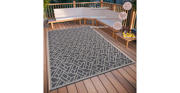 OUTDOORTEPPICH 190/290/290 cm Clyde Grau, Champagner - Champagner/Grau, Design, Kunststoff/Textil (190/290/290cm) - Novel