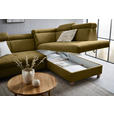 ECKSOFA in Samt Olivgrün  - Olivgrün, Design, Holz/Textil (261/206cm) - Venda
