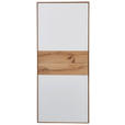 HIGHBOARD Weiß, Eichefarben 62/148/40 cm - Eichefarben/Schwarz, Design, Glas/Holz (62/148/40cm) - Valnatura