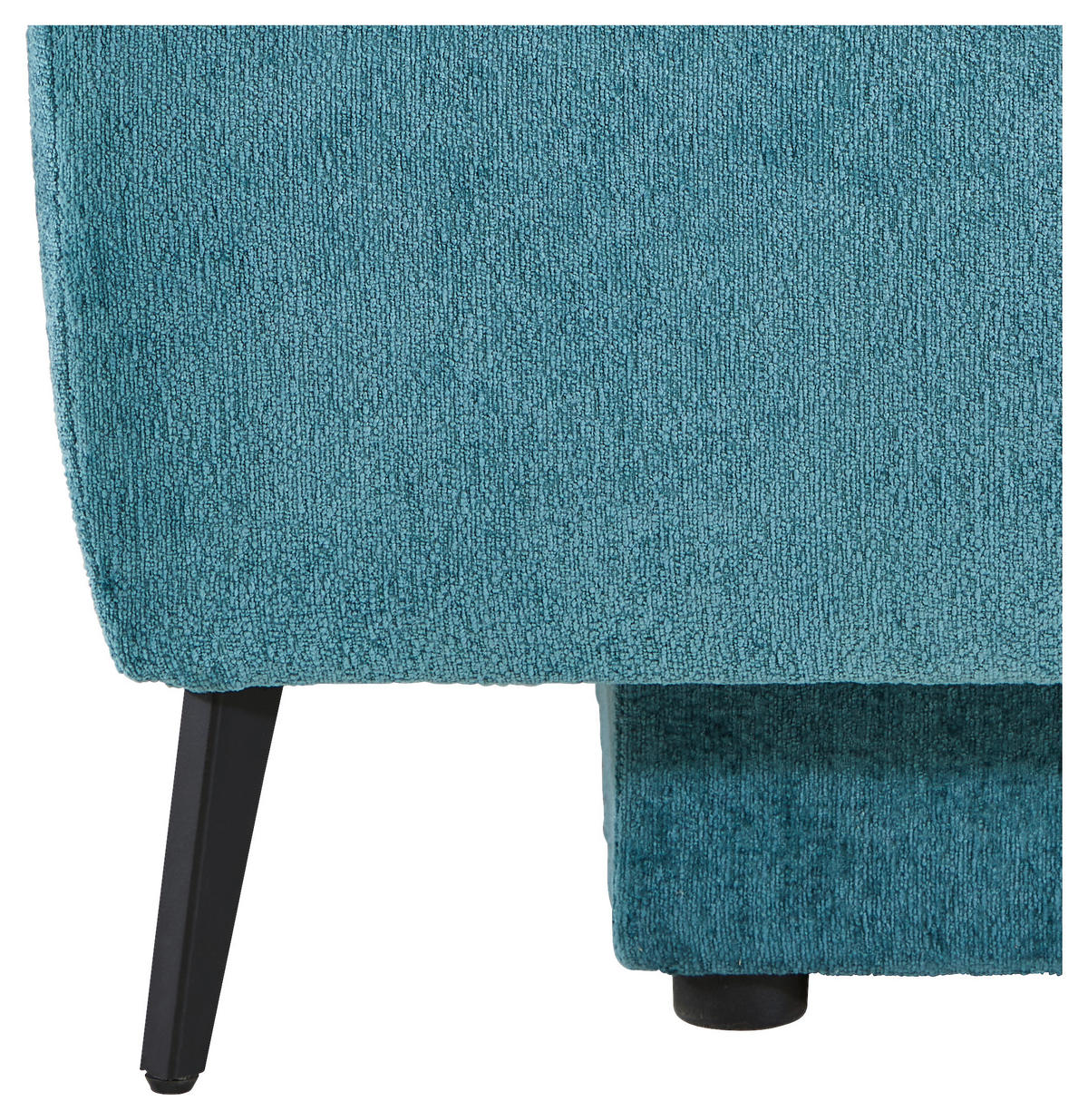 SCHLAFSOFA  mit Liegefunktion, Rücken echt Webstoff Petrol  - Petrol/Schwarz, MODERN, Textil/Metall (200/90/100cm) - Ti'me