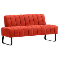 SITZBANK 175/87/77 cm  in Rostfarben  - Rostfarben/Schwarz, Design, Textil/Metall (175/87/77cm) - Novel