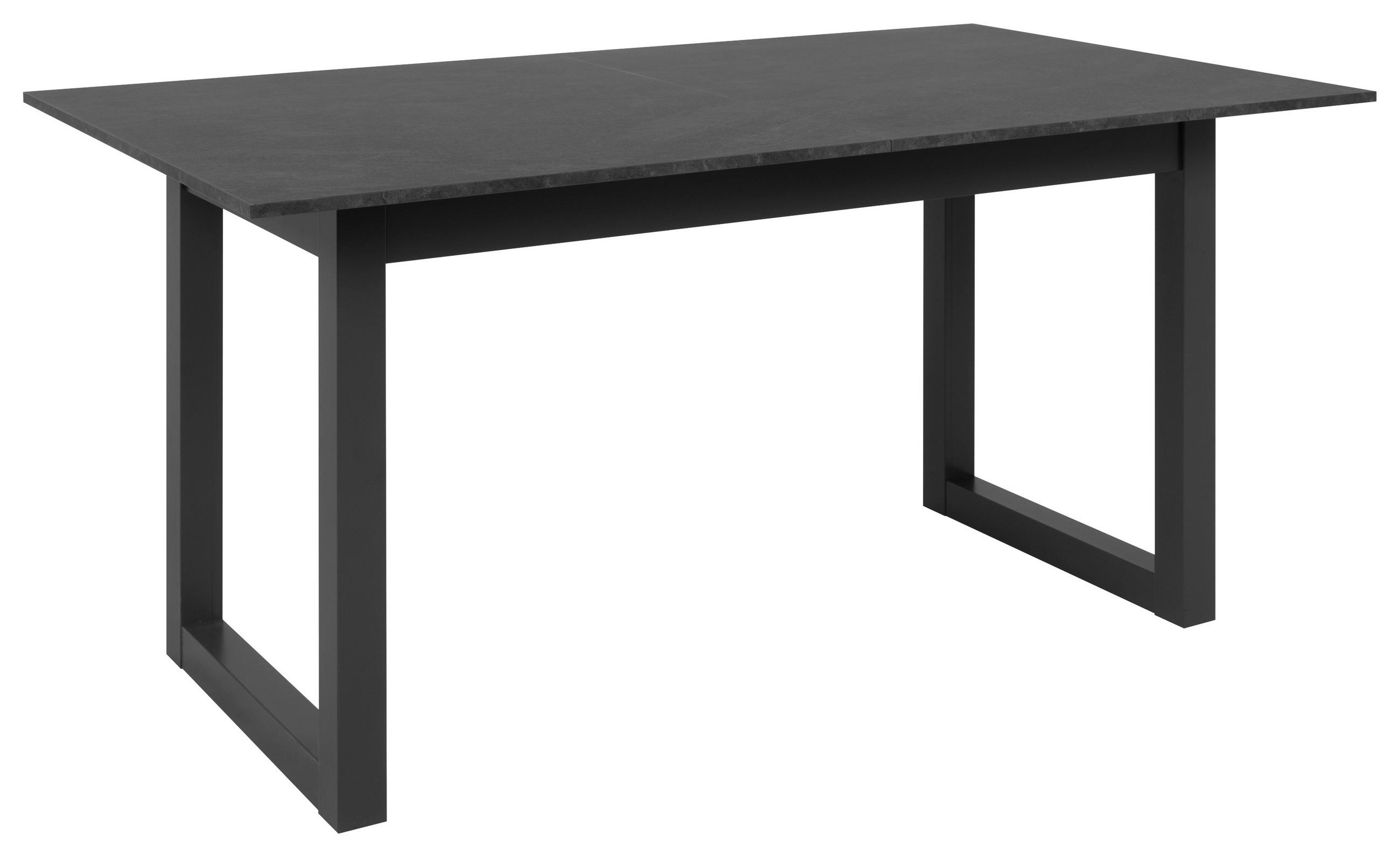 ESSTISCH Anthrazit, Schieferfarben rechteckig  ausziehbar  - Schieferfarben/Anthrazit, Design, Holzwerkstoff (160/90/75cm) - MID.YOU
