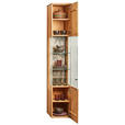 VITRINE in massiv Asteiche Eichefarben - Eichefarben/Schwarz, Natur, Glas/Holz (35/205,7/39,5cm) - Valnatura