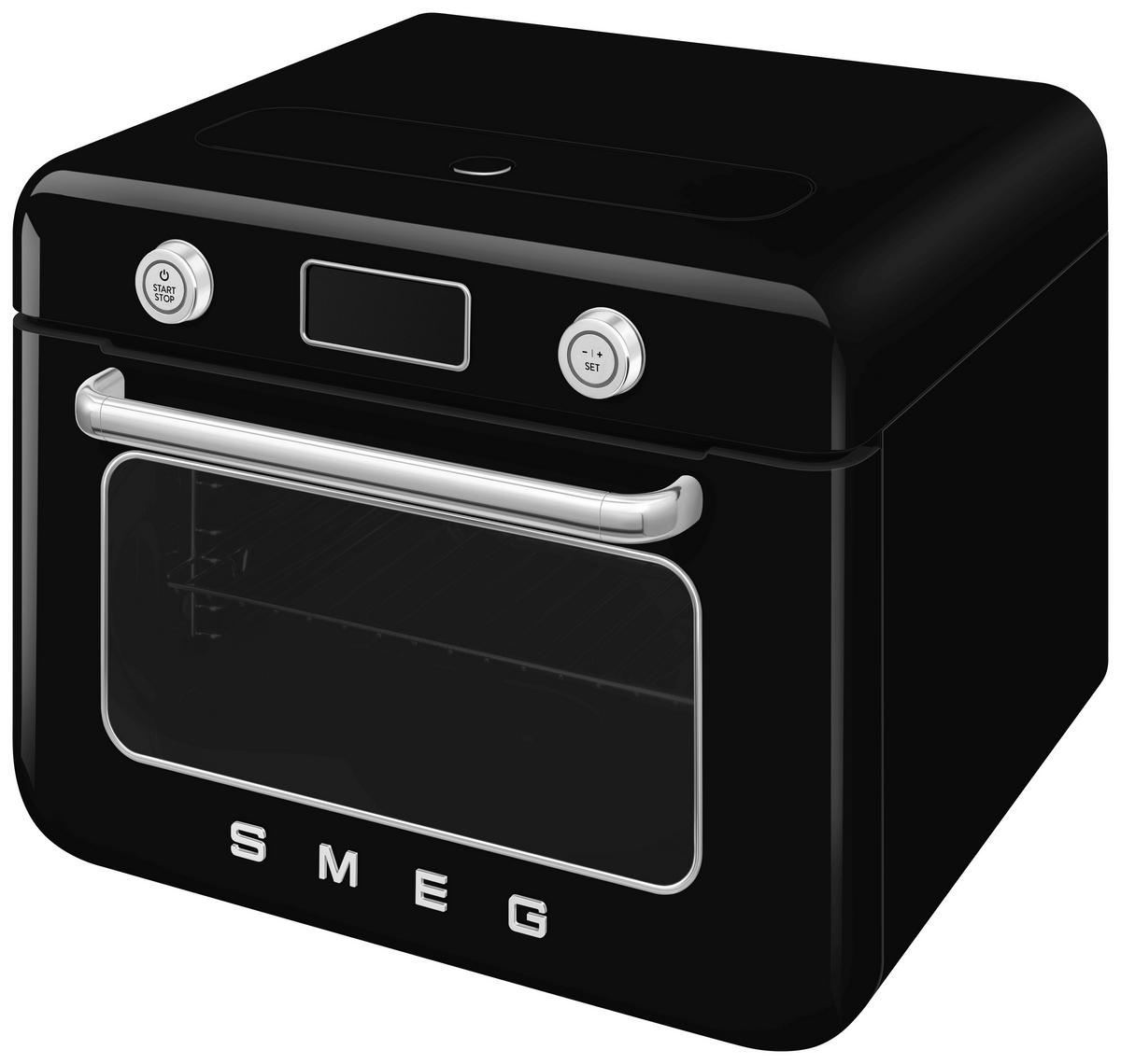 MINIBACKOFEN 50´s Style  - Schwarz Hochglanz, Basics, Metall (50/40/51cm) - SMEG
