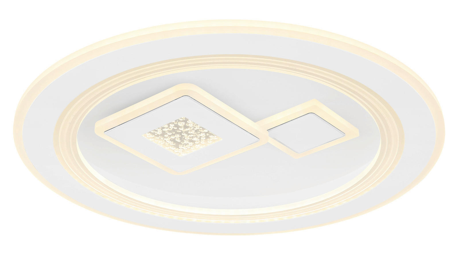 LED-DECKENLEUCHTE 46,6/7,4 cm   - Opal/Weiß, KONVENTIONELL, Kunststoff/Metall (46,6/7,4cm) - Globo