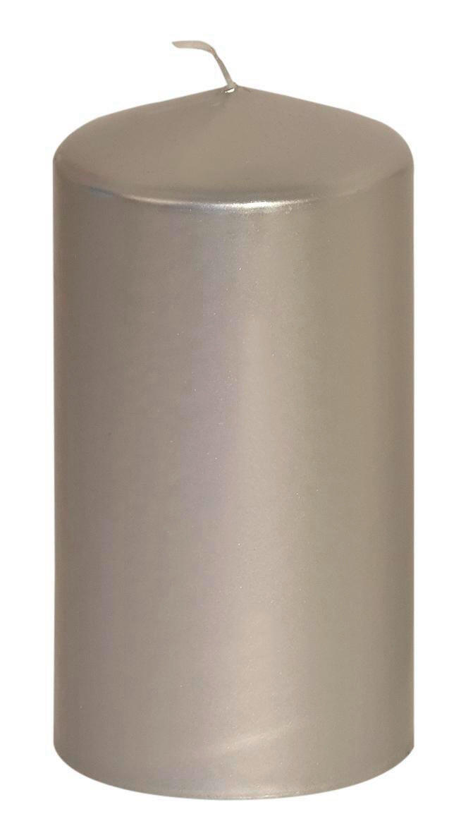 STUMPENKERZE 7,7/15 cm  - Silberfarben, KONVENTIONELL (7,7/15cm) - Steinhart