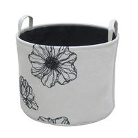 FÖRVARINGSKORG   - vit/svart, Basics, metall/textil (37/27cm) - Ambia Home