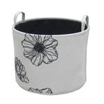 AUFBEWAHRUNGSKÖRBCHEN  37/27 cm    - Schwarz/Weiß, Basics, Kunststoff/Textil (37/27cm) - Ambia Home