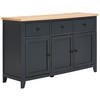 SIDEBOARD  in 139/83/42 cm  - Silberfarben/Dunkelblau, LIFESTYLE, Holz/Holzwerkstoff (139/83/42cm) - MID.YOU