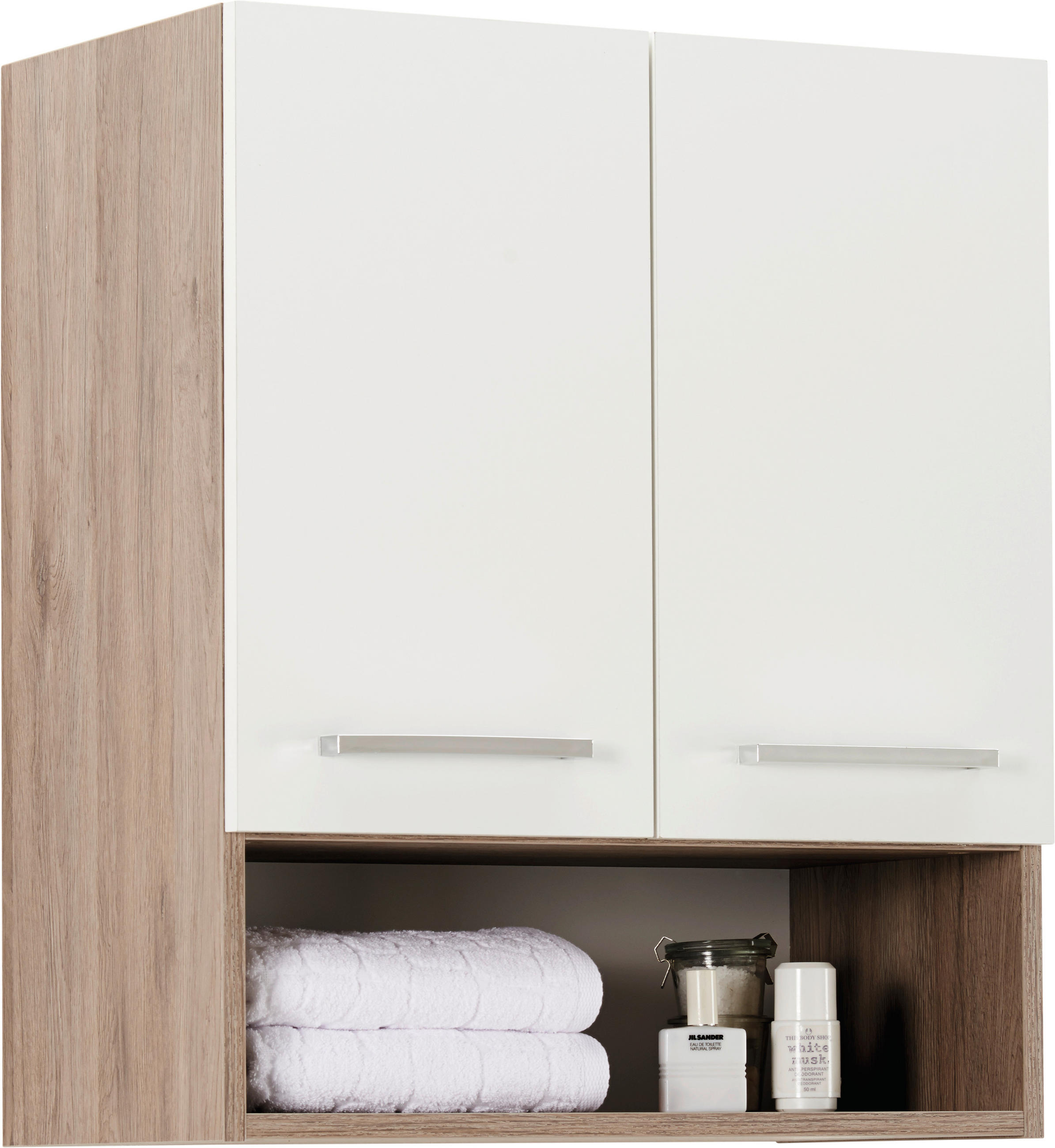 HÄNGESCHRANK 60/70/33 cm  - Chromfarben/Weiss, Design, Holzwerkstoff (60/70/33cm) - Xora