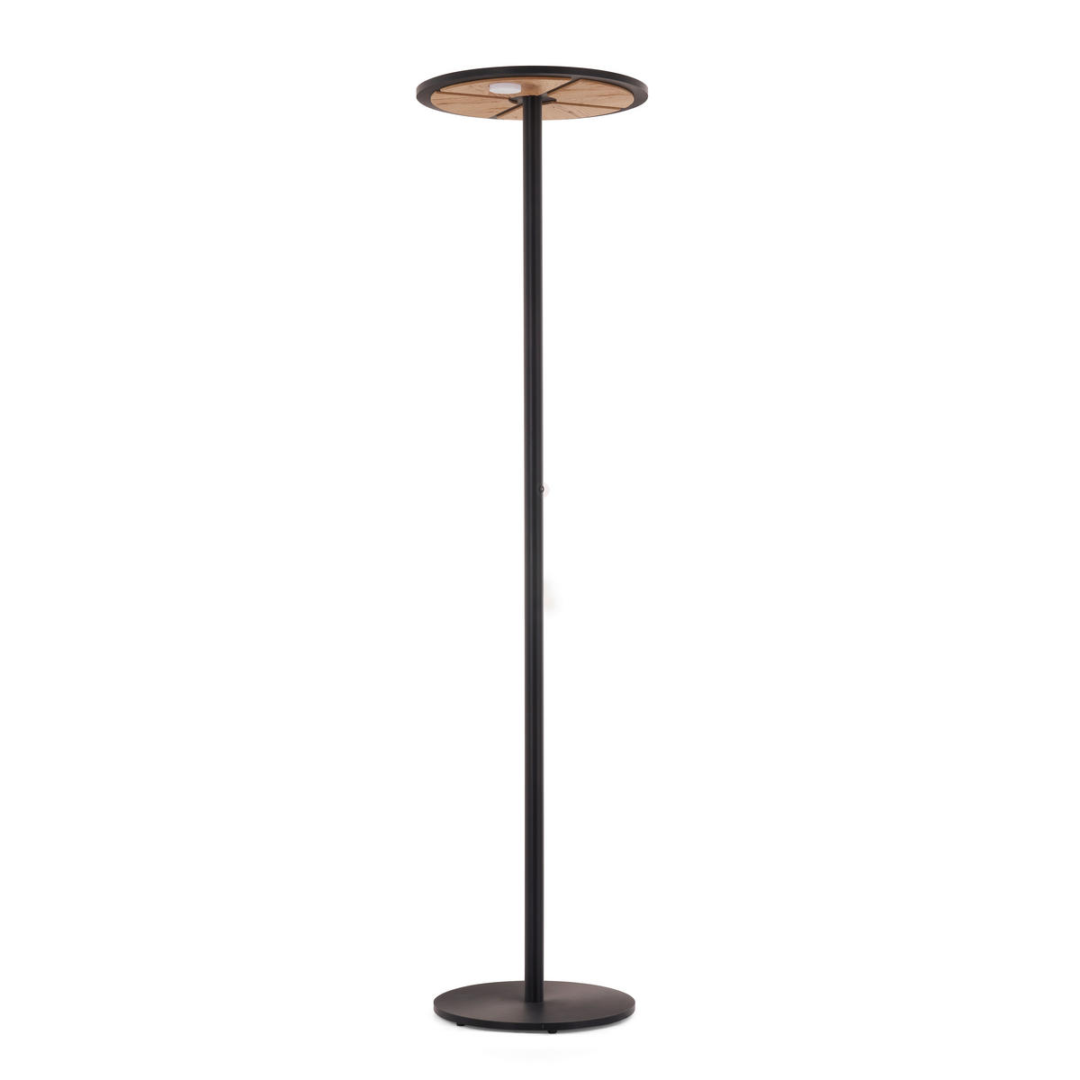 LED-STEHLEUCHTE Rota 50/190 cm  - Eichefarben/Schwarz, Natur, Holz/Metall (50/190cm) - Grossmann