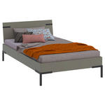 BETT 120/200 cm,  in Grau, Grün,  - Schwarz/Grau, Design, Metall (120/200cm) - Xora
