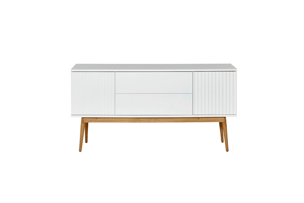 SIDEBOARD  150/75/39,6 cm 2 Schublade(n)  - Eichefarben/Weiß, MODERN, Holz/Holzwerkstoff (150/75/39,6cm) - MID.YOU