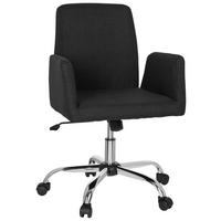 DREHSTUHL  in Flachgewebe Schwarz  - Chromfarben/Schwarz, MODERN, Kunststoff/Textil (54/95/44cm) - MID.YOU