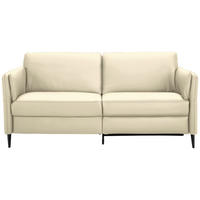 3-SITZER-SOFA in Leder Ecru  - Ecru/Schwarz, Design, Leder/Metall (190/84/99cm) - Dieter Knoll