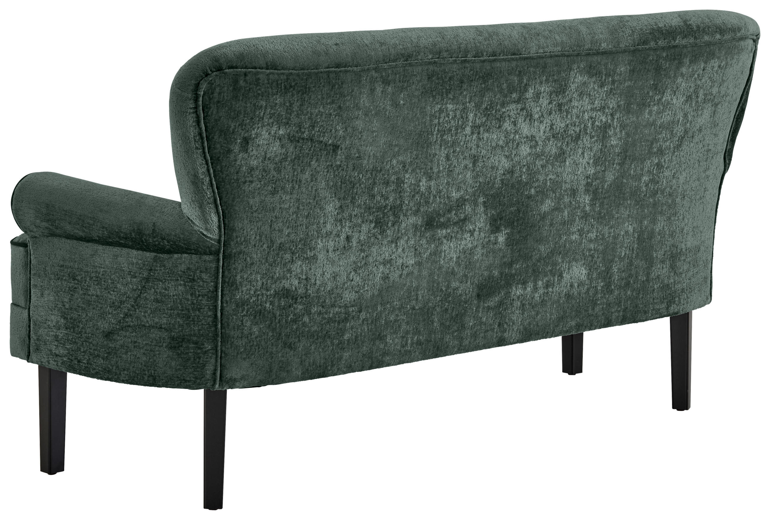 SITZBANK 180/91/75 cm Flachgewebe Grün, Schwarz Buche massiv  - Schwarz/Grün, LIFESTYLE, Holz/Textil (180/91/75cm) - Valdera
