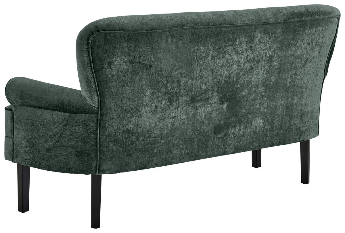 SITZBANK in Holz, Textil Grün, Schwarz  - Schwarz/Grün, Lifestyle, Holz/Textil (180/91/75cm) - Valdera