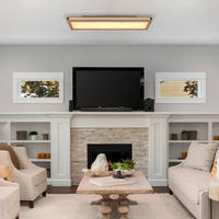 LED-DECKENLEUCHTE 80/20/7,5 cm   - Dunkelbraun/Opal, KONVENTIONELL, Holzwerkstoff/Kunststoff (80/20/7,5cm) - Globo