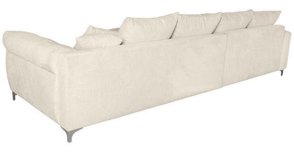 ECKSOFA in Chenille Greige 227/329 cm - Chromfarben/Greige, KONVENTIONELL, Textil/Metall (227/329cm) - Carryhome