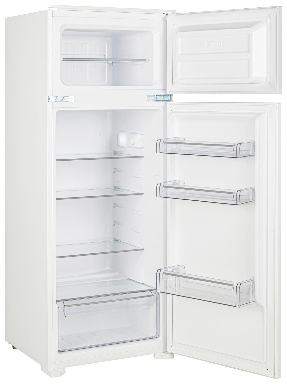 KÜHL-GEFRIER-KOMBINATION EKHTMFSE  - Weiß, Basics, Glas/Kunststoff (54/145/54cm) - Mican